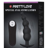 Pretty Love Vibrating Bead Shaped Butt Plug - Black