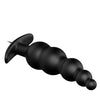 Pretty Love Vibrating Bead Shaped Butt Plug - Black
