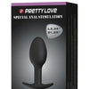 Pretty Love 3.34" Silicone Anal Plug w/Ball - Black