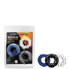 Blush Stay Hard Triple Stretch Cock Rings - Pack of 3