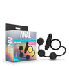 Blush Anal Adventures Platinum Silicone Anal Ball w/Vibrating C Ring - Black
