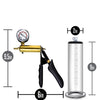 Blush Performance VX6 Vacuum Penis Pump w/Brass Pistol & Pressure Gauge - Clear