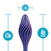Blush Anal Adventures Matrix Swirling Bling Plug - Sapphire