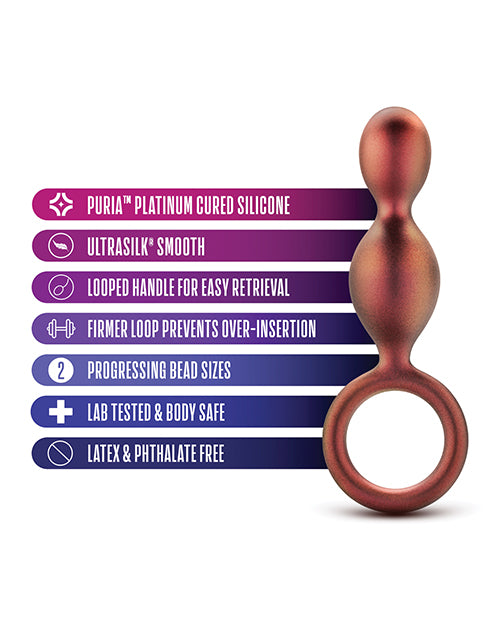 Blush Anal Adventures Matrix Duo Loop Plug - Copper