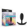 Blush Anal Adventures Platinum Silicone Vibra Black Plug - Assorted Sizes
