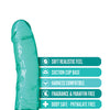 Blush B Yours Plus 8" Roar n Ride Dildo - Teal
