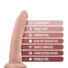 Blush Dr. Skin Plus 7" Posable Dildo - Vanilla