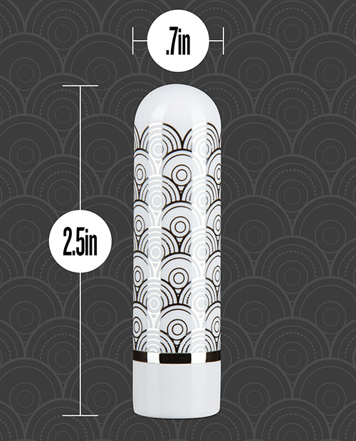 Blush The Collection Glitzy Geo Rechargeable Bullet - Silver