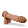Blush Dr. Skin Silicone Dr. Julian 9" Dildo w/Balls - Mocha