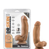 Blush Dr. Skin Silicone Dr. Samuel 7" Dildo w/Balls - Mocha