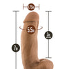Blush Dr. Skin Silicone Dr. Samuel 7" Dildo w/Balls - Mocha