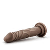 Blush Dr. Skin Silicone Dr. Carter 7.5" Dildo  - Chocolate