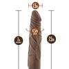 Blush Dr. Skin Silicone Dr. Carter 7.5" Dildo  - Chocolate