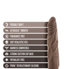 Blush Dr. Skin Silicone Dr. Carter 7.5" Dildo  - Chocolate