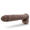 Blush Au Naturel Daddy 14" Sensa Feel Dual Density Dong w/Suction Cup - Chocolate