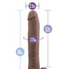 Blush Au Naturel Daddy 14" Sensa Feel Dual Density Dong w/Suction Cup - Chocolate