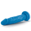 Blush Neo Dual Density 7.5" Cock - Neon Blue