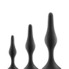 Blush Anal Adventures Platinum Silicone Beginner Plug Kit - Black