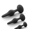 Blush Anal Adventures Platinum Silicone Beginner Plug Kit - Black