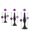 Blush Anal Adventures Platinum Silicone Beginner Plug Kit - Black