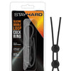 Blush Stay Hard Silicone Double Loop Cock Ring - Black