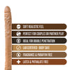 Blush Dr. Skin 18" Double Dildo - Mocha