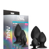 Blush Anal Adventures Platinum Silicone Anal Stout Plug Kit - Black
