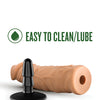 Blush Lock On 8" Argonite Dildo w/Suction Cup Adapter - Mocha