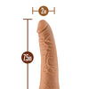 Blush Lock On 7.5" Hexanite Dildo w/Suction Cup Adapter - Mocha