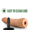Blush Lock On 7.5" Hexanite Dildo w/Suction Cup Adapter - Mocha
