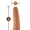 Blush Lock On 7" Dynamite Dildo w/Suction Cup Adapter - Mocha