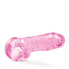 Blush Naturally Yours 8" Crystalline Dildo - Rose