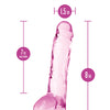 Blush Naturally Yours 8" Crystalline Dildo - Rose