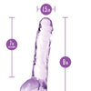 Blush Naturally Yours 8" Crystalline Dildo - Amethyst