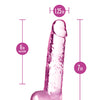 Blush Naturally Yours 7" Crystalline Dildo - Rose