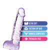 Blush Naturally Yours 6" Crystalline Dildo - Amethyst
