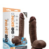 Blush Dr. Skin Glide 8.5" Self Lubricating Dildo w/Balls - Chocolate