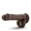 Blush Dr. Skin Silicone Dr. Daniel 6" Dildo w/Balls - Chocolate