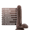 Blush Dr. Skin Silicone Dr. Daniel 6" Dildo w/Balls - Chocolate