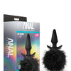 Blush Anal Adventures Platinum Rabbit Tail Plug - Black