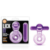 Blush Play with Me Lick it Vibrating Double Strap Cockring - Purple