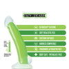 Blush Neo Elite Glow in the Dark Omnia  7" Silicone Dual Density Dildo - Neon Green