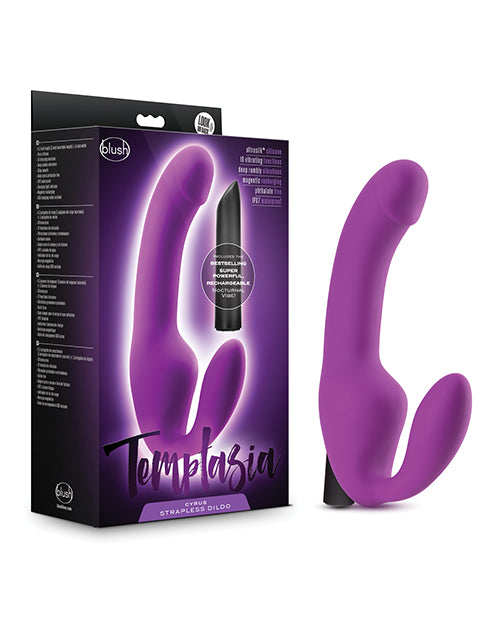 Blush Temptasia Cyrus Strapless Silicone Dildo - Purple