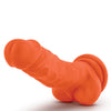 Blush Neo Elite 7.5" Silicone Dual Density Cock w/Balls - Neon Orange