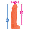 Blush Neo Elite 7.5" Silicone Dual Density Cock w/Balls - Neon Orange