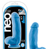 Blush Neo Elite 7" Silicone Dual Density Cock w/Balls - Neon Blue