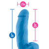 Blush Neo Elite 7" Silicone Dual Density Cock w/Balls - Neon Blue
