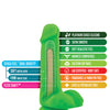 Blush Neo Elite 6" Silicone Dual Density Cock w/Balls - Neon Green