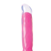 Blush Neo Elite 8" Glow in the Dark Marquee Silicone Dual Density Dildo - Neon Pink
