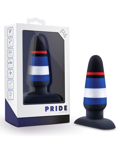 Blush Avant P4 Leather Pride Silicone Plug - Powerplay